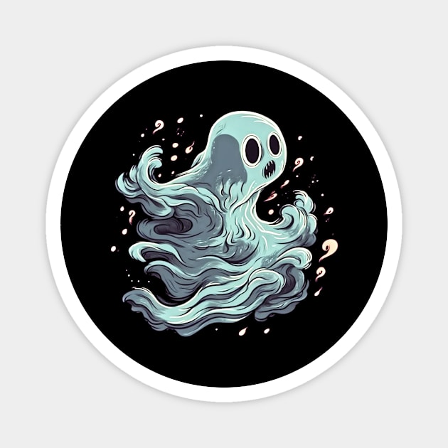 Eerie Halloween Ghoul Art - Spooky Season Delight Magnet by Captain Peter Designs